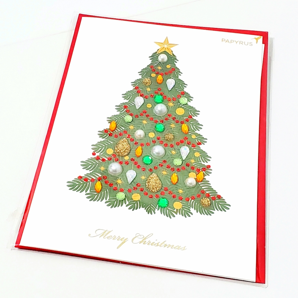 Jeweled Christmas Tree Greeting Card